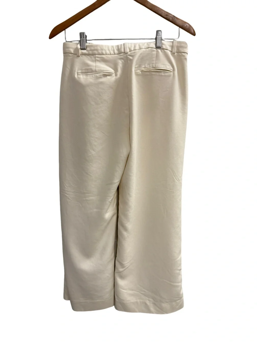 J.Crew Essential Wide Leg Pants Ivory Cream Size 8